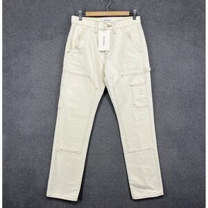 FRAME Jeans Le Slouch‎ Denim Womens 25 Cream Straight Low Rise cargo